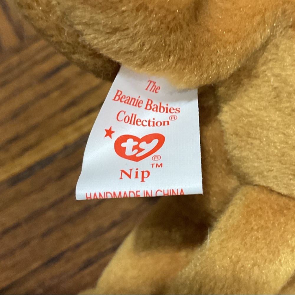 Ty Beanie Babies Cat 🐈 Set: Gray Prance, White Flip, Tan Scat, Light Brown Nip - Picture 8 of 12